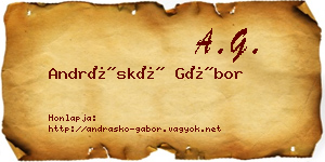 Andráskó Gábor névjegykártya
