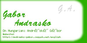 gabor andrasko business card
